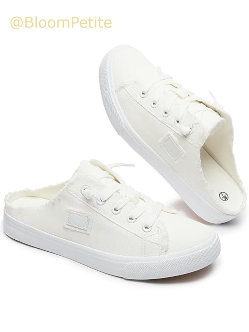 BENPAO Mules Slip On Sneakers Canvas Loafers Casual Walking